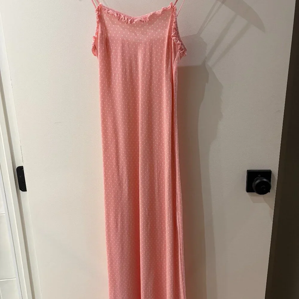 Doen Calsi Dress, Pink and white polka dot, Size XS - Picture 1 of 7